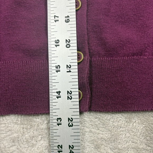 Tommy Hilfiger Cotton Cardigan Sweater Medium NWT Burgundy Workgorp - Picture 5 of 7